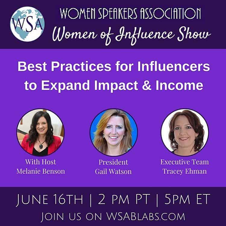 WSA Influencers: Increase Impact and Income as a Speaker